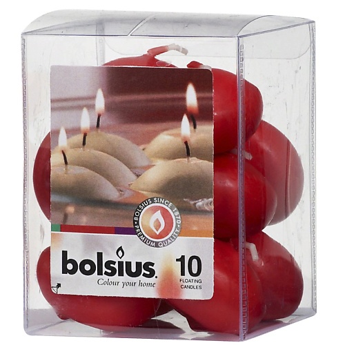 BOLSIUS Свечи плавающие Bolsius Classic красные bolsius свечи столбик bolsius classic кремовые