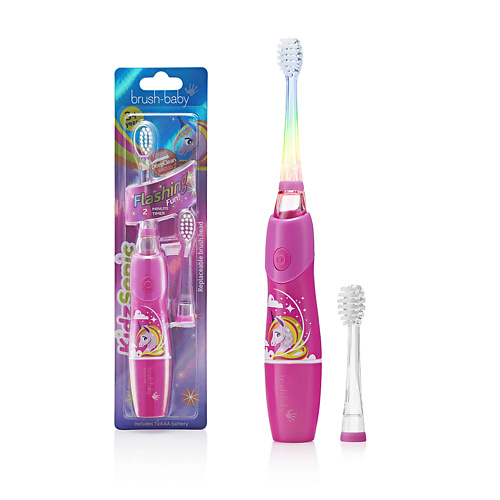 BRUSH-BABY KidzSonic Звуковая зубная щетка Единорог от 3 лет brush baby щетка жевательная зубная силиконовая chewable toothbrush