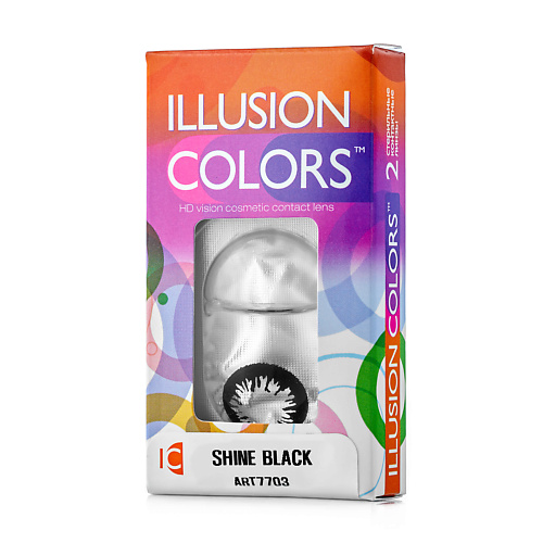 Оптика  Лэтуаль ILLUSION Цветные контактные линзы  colors SHINE black