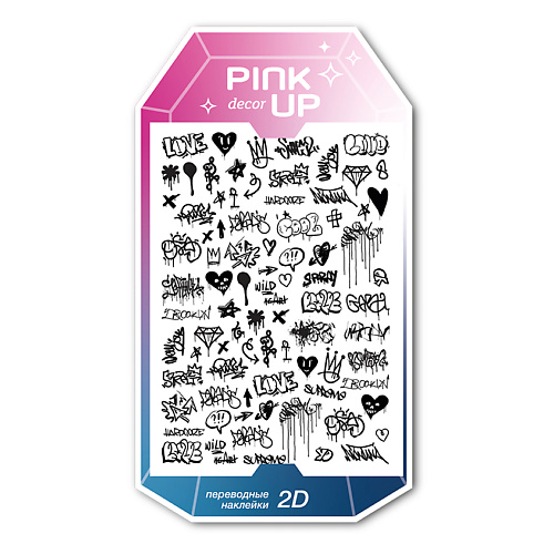 PINK UP Наклейки для ногтей переводные DECOR 2D pink up наклейки для ногтей переводные decor nail stickers