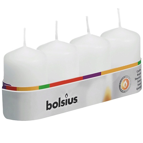 BOLSIUS Свечи столбик Bolsius Classic белые bolsius свечи чайные classic белые