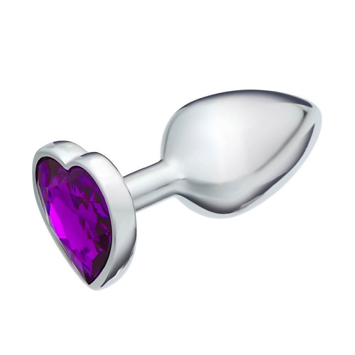 ОКИ-ЧПОКИ Анальная пробка, с чёрным кристаллом в форме сердца оки чпоки анальная пробка с красным кристаллом