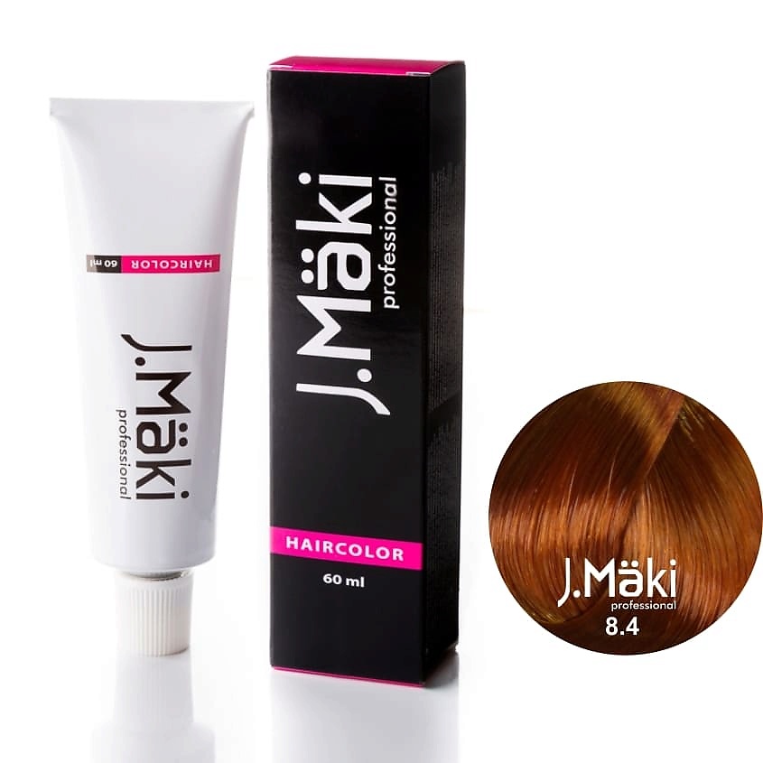 

J.MÄKI PROFESSIONAL Краситель для волос 8.4 Медный светлый
