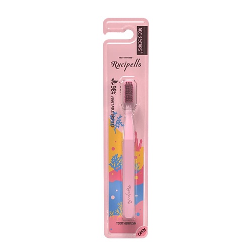RUCIPELLO Детская Зубная щетка Toothbrush Ula-Ula Яблочная коллекция розовая