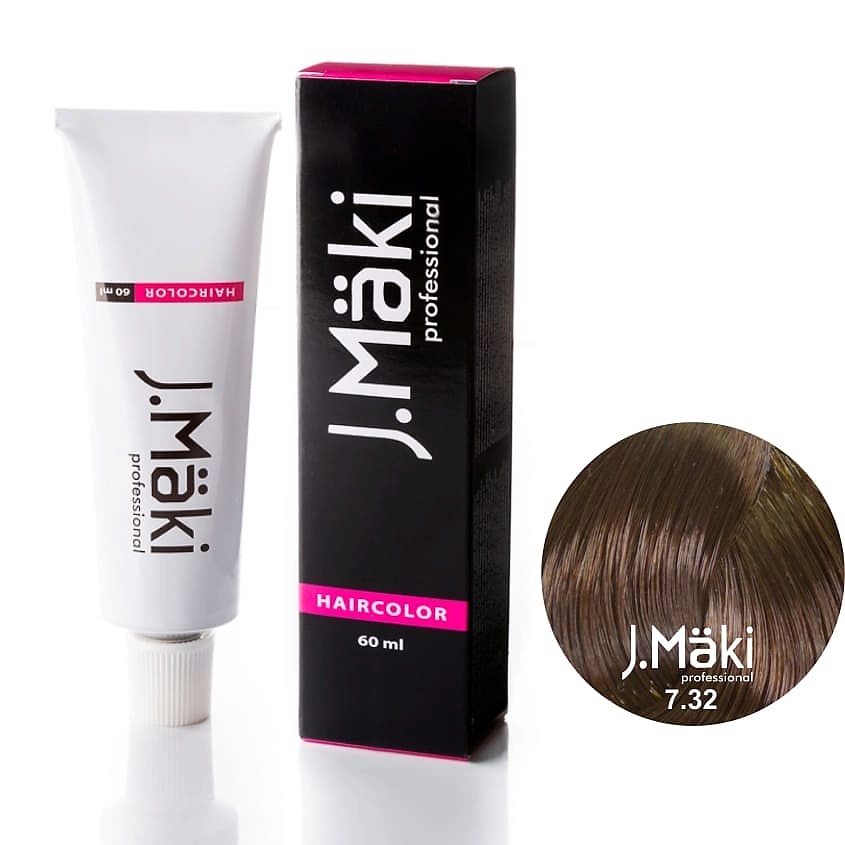 

J.MÄKI PROFESSIONAL Краситель для волос 7.32 Бежевый русый