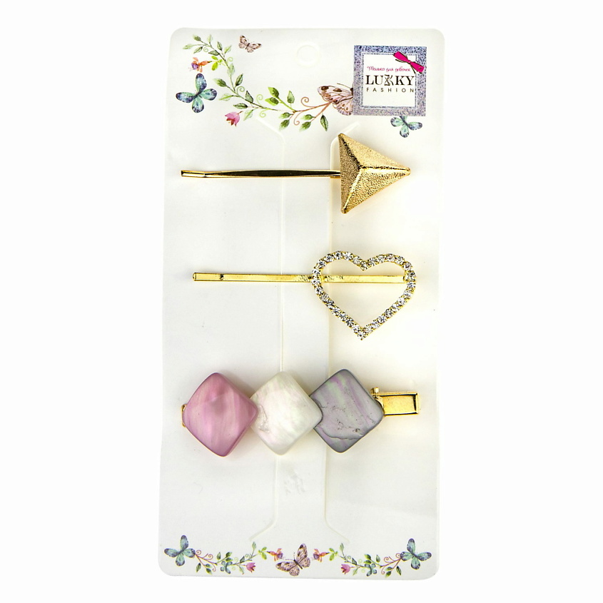 Изображение товара Lukky Набор заколок для волос 3 шт стильные металлические аксессуары