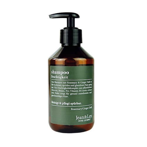 JEAN&LEN Шампунь для волос Shampoo Rosemary&GingerFeuchtigkeit 300