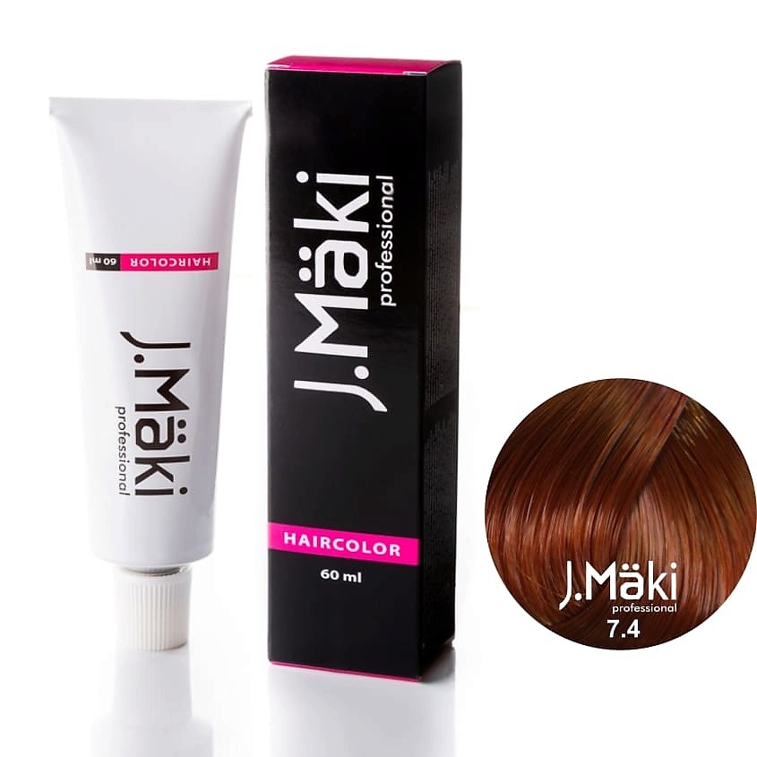 

J.MÄKI PROFESSIONAL Краситель для волос 7.4 Медный