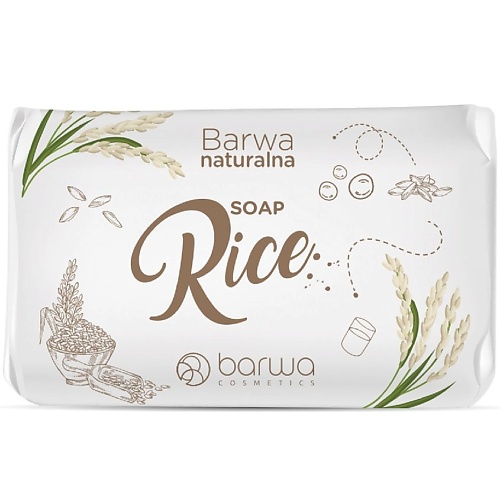 BARWA COSMETICS Мыло универсальное Протеин риса 100 barwa cosmetics лосьон для тела питательный с экстрактом риса 200