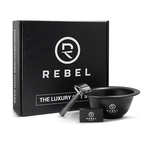 REBEL Подарочный набор для мужчин Compact Midnight Black опасная бритва со сменным лезвием rebel barber predator black