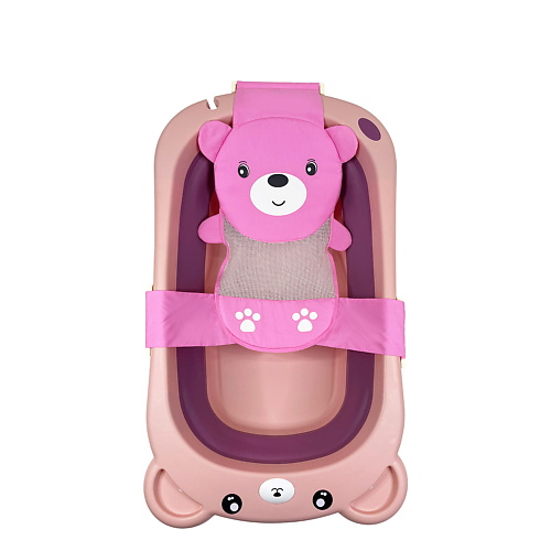 LALA-KIDS Комплект для купания новорожденных  Медвежонок, розовый