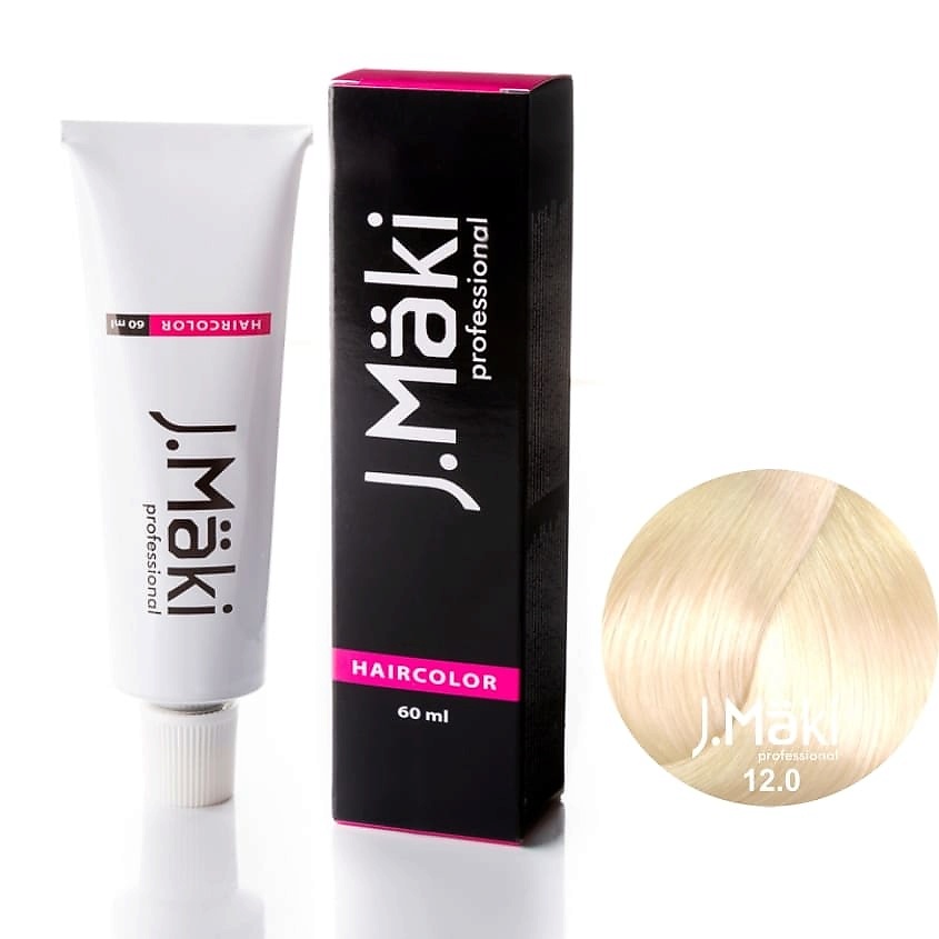 

J.MÄKI PROFESSIONAL Краситель для волос 12.0 Суперблонд натуральный