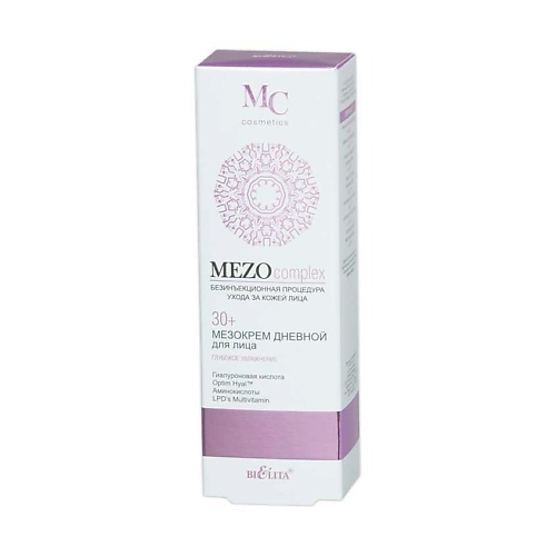 Крем для лица БЕЛИТА Мезокрем дневной для лица 30+ Глубокое увлажнение MEZOcomplex пилинг для лица белита мезопилинг скатка для лица глубокое очищение mezocomplex