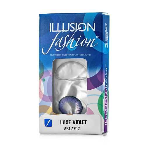 Купить ILLUSION Цветные контактные линзы fashion LUXE violet