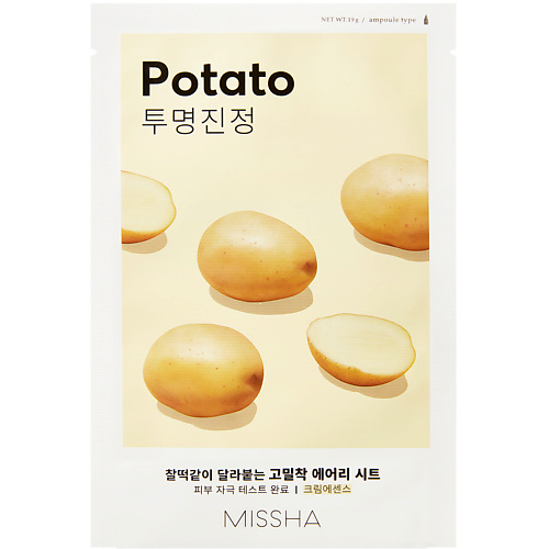 фото Missha маска для лица airy fit sheet mask potato