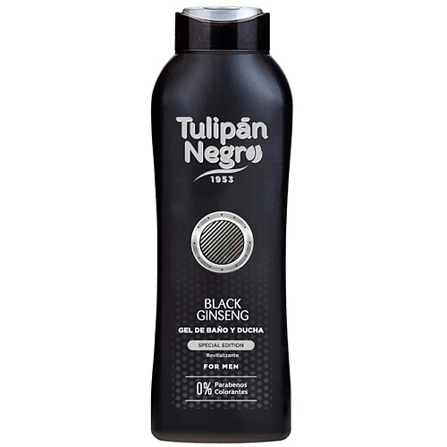 Для ванной и душа Tulipan Negro Увлажняющий крем-гель для душа для мужчин Черный женьшень 720
