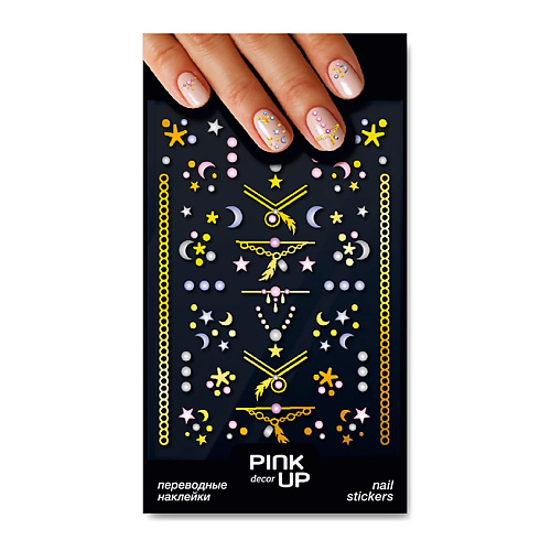 PINK UP Наклейки для ногтей переводные DECOR NAIL STICKERS pink up средство по уходу за ногтями и кутикулой nail sorbet на водной основе с экстрактом винограда 11 0