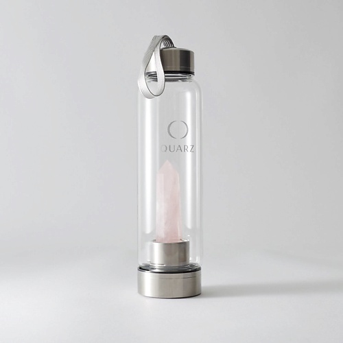 фото Quarz бутылка с розовым кварцем для воды