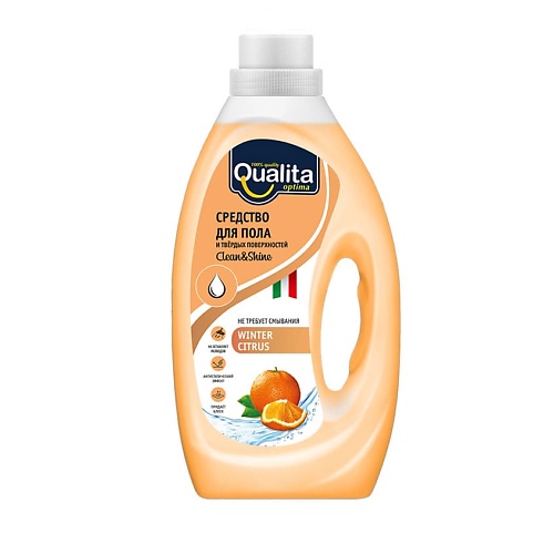 фото Qualita средство для мытья пола и твердых поверхностей winter citrus