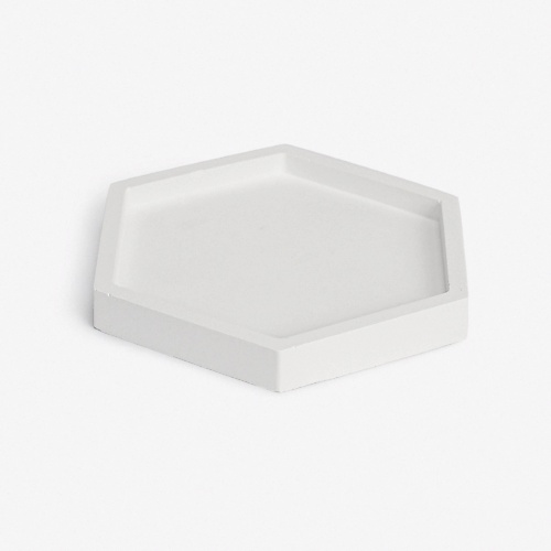 фото Villermo тарелка декоративная шестиугольная мини, гипс