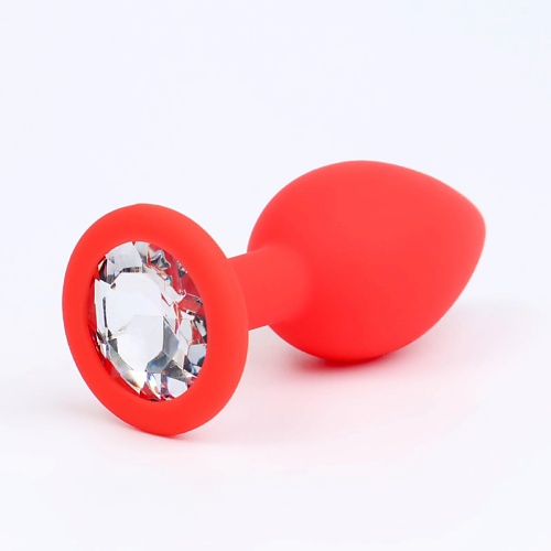 ОКИ-ЧПОКИ Анальная пробка, с прозрачным кристаллом оки чпоки анальная пробка с красным кристаллом