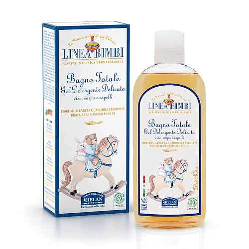HELAN Детский шампунь-гель для волос и тела Linea Bimbi 250 helan органическое детское мыло без щелочи linea bimbi 100