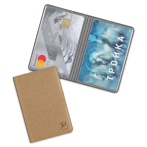 FLEXPOCKET Чехол - книжка из экокожи для двух пластиковых карт