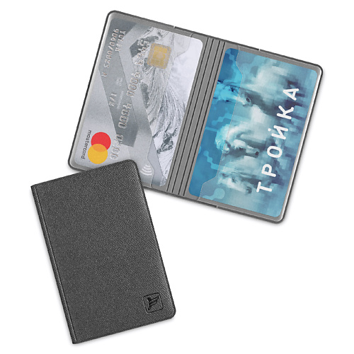 FLEXPOCKET Чехол - книжка из экокожи для двух пластиковых карт