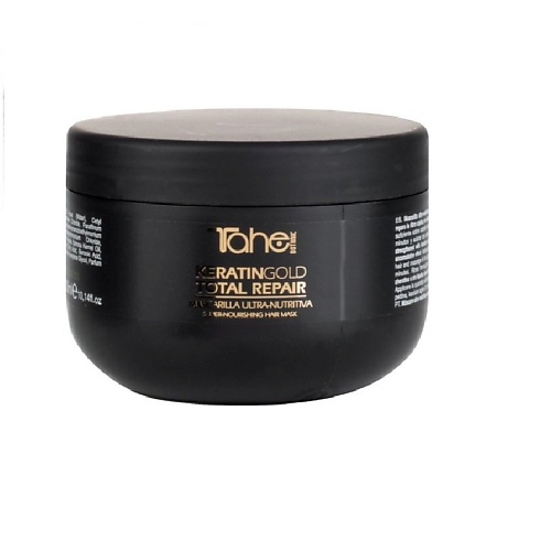TAHE Маска для интенсивного питания BOTANIC KERATIN GOLD TOTAL REPAIR HAIR MASK 300.0 tahe растительный крем с эфирными маслами herbal hair cream 1000