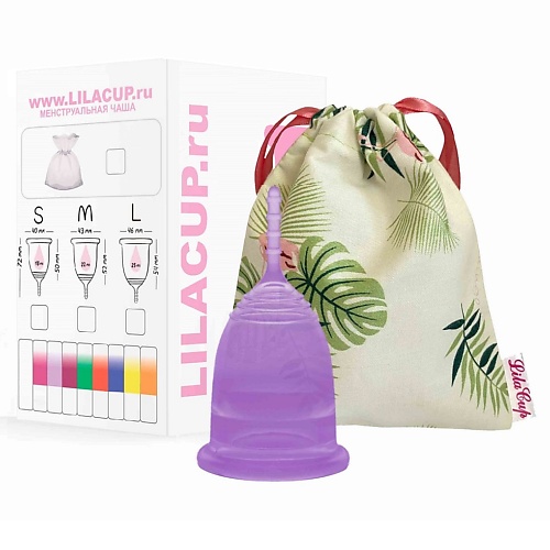 Средства для гигиены LilaCup Менструальная чаша  LilaCup BOX PLUS размер S пурпурная