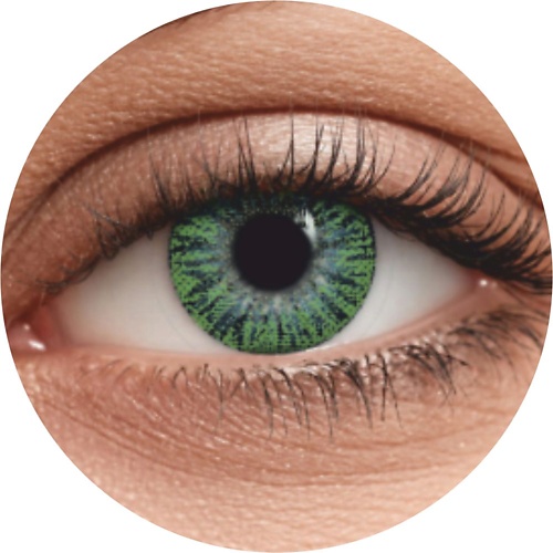 Оптика OKVISION Цветные контактные линзы OKVision Fusion color Lime на 1 месяц