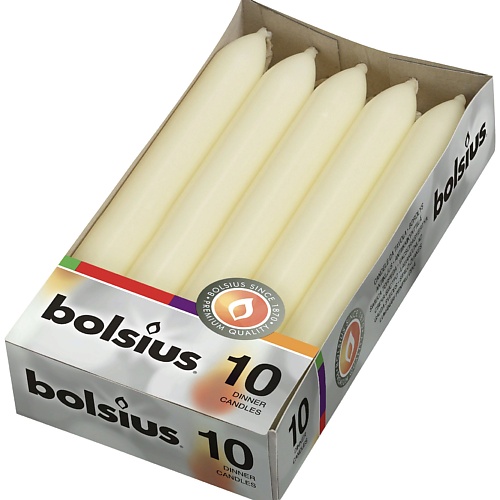 BOLSIUS Свечи столовые Bolsius Classic кремовые bolsius свечи плавающие bolsius classic белые