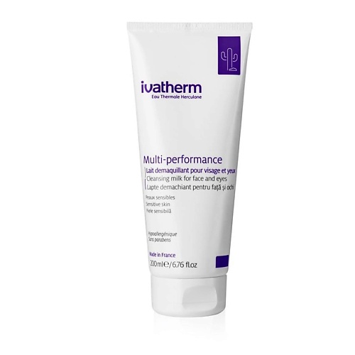 Средства для снятия макияжа IVATHERM Очищающее молочко для чувствительной кожи лица и глаз Multi-performance 200