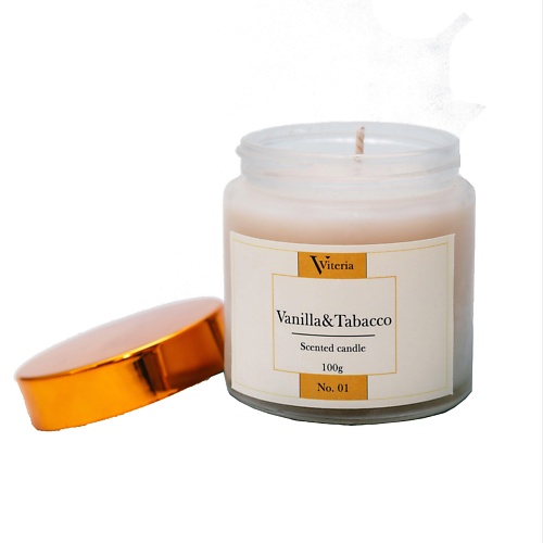 VITERIA Свеча “Табак и ваниль” 100 tresorique свеча ароматическая l art de vivre табак ваниль 220