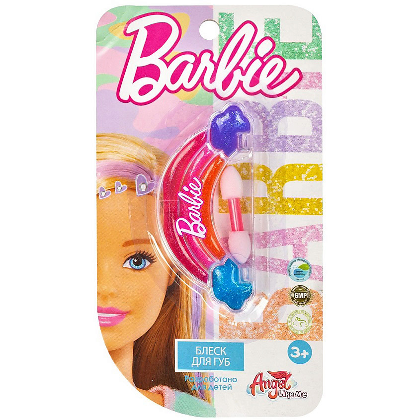 фото Детская декоративная косметика barbie блеск для губ "радуга" angel like me