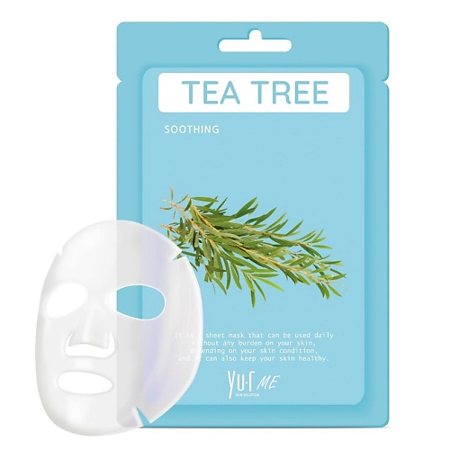 Маска для лица YU.R Тканевая маска для лица с экстрактом чайного дерева ME Tea Tree Sheet Mask тканевая маска успокаивающая с экстрактом чайного дерева enough premium pure tree balancing 10 штук