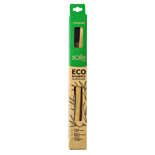 Купить SMILE CARE Зубная щетка ECO BAMBOO С ручкой из бамбука средняя