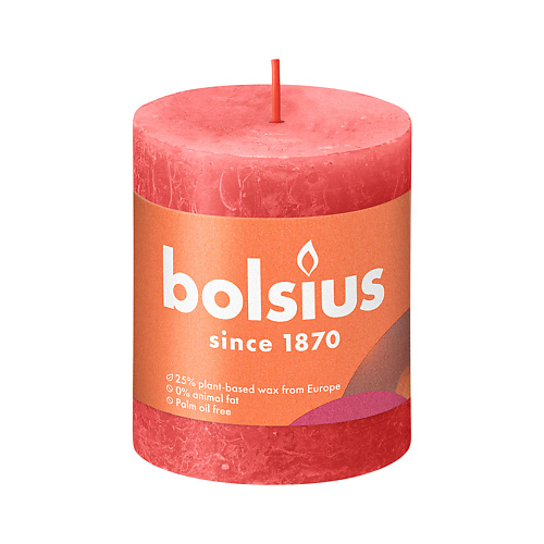 Купить Ароматы для дома, BOLSIUS Свеча рустик Shine цветущий розовый 260