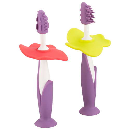 ROXY KIDS Набор: зубные щетки-массажеры для малышей uriage набор увлажняющий спрей для детей барьесан spf50 и очищающий пенящийся крем
