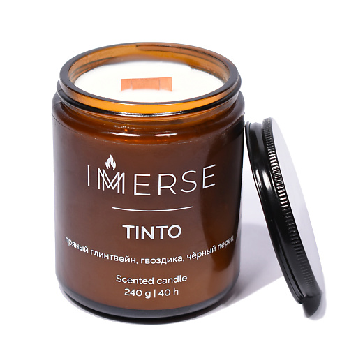 IMMERSE Ароматическая свеча TINTO 240 venew свеча ароматическая с деревянным фитилем ambre vanille 100