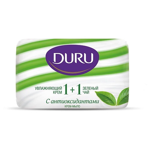 Средства для ванной и душа DURU Туалетное крем-мыло 1+1 Увлажняющий крем & Зеленый чай 80
