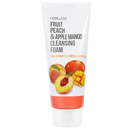 LEBELAGE Пенка для умывания с Персиком и Манго Cleansing Foam Peach&Apple Mango 100