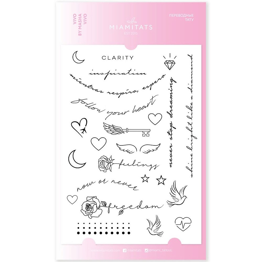 Изображение товара MiamiTats переводные мини-тату ViVo by Masha Vivo яркие и стойкие 1 шт
