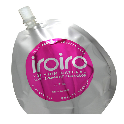 фото Iroiro семи-перманентный краситель для волос 70 pink розовый