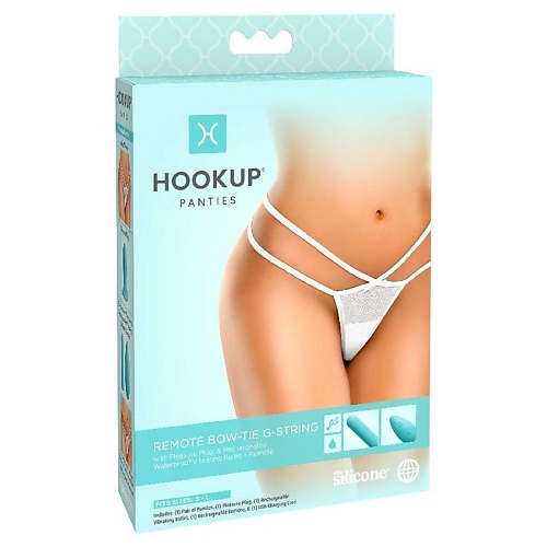 PIPEDREAM Необычные трусики  Hookup Panties Remote Bow-Tie G-String - Fits Size S-L