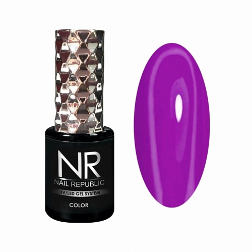 Гель-лак для ногтей NAIL REPUBLIC Гель-лак NR-156 , Темно-фиолетовый неон