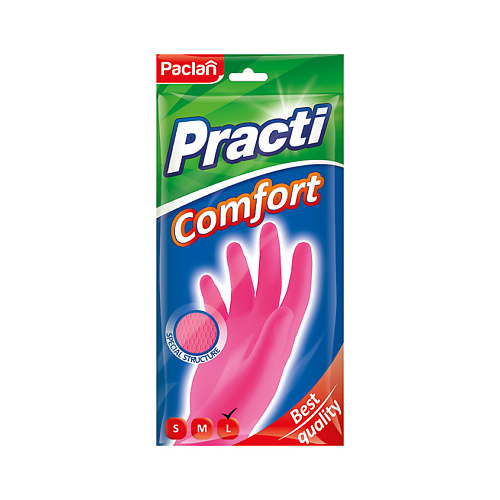 Перчатки для уборки PACLAN Comfort Перчатки резиновые перчатки paclan practi comfort l