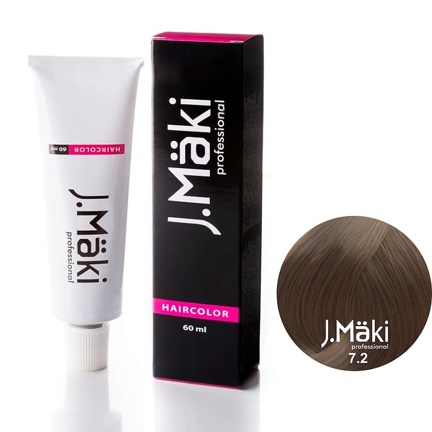 

J.MÄKI PROFESSIONAL Краситель для волос 7.2 Жемчужный русый
