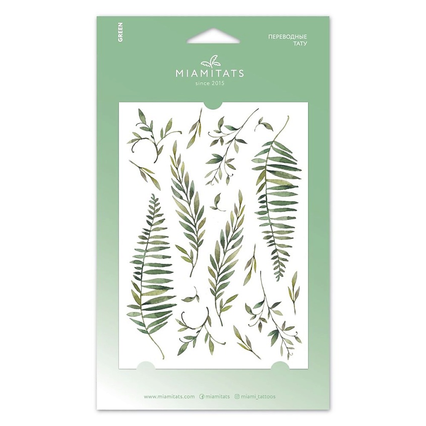 Изображение товара MIAMITATS Переводные тату Green, 1 шт.