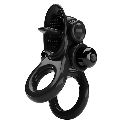 Секс-игрушки PRETTY LOVE Passionate Ring Эрекционное кольцо с подхватом мошонки и стимулятором клитора